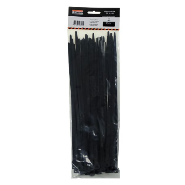 Abraçadeira Nylon Preta 300X4,8 c/100 - Starfer