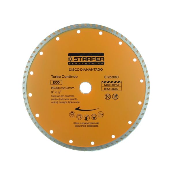 Disco Diamantado Turbo ECO 9 Pol. - Starfer
