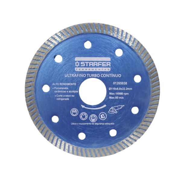 Disco Diamantado Turbo Contínuo para Porcelanato - Starfer