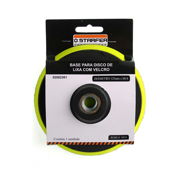 Base Disco de Lixa Velcro 125 x M14 - Starfer