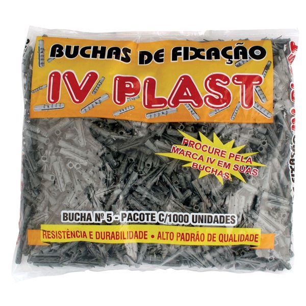 Bucha para Fixação Nº5 c/1000 - Iv Plast