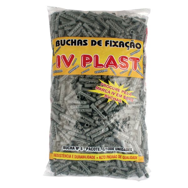 Bucha para Fixação Nº8 c/1000 - Iv Plast