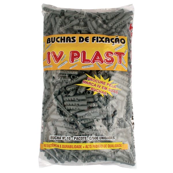 Bucha para Fixação Nº10 c/500 - Iv Plast