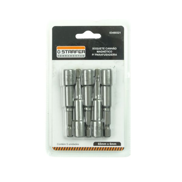 Soquete Canhão Magnético para Parafusadeira 6 mm - Starfer