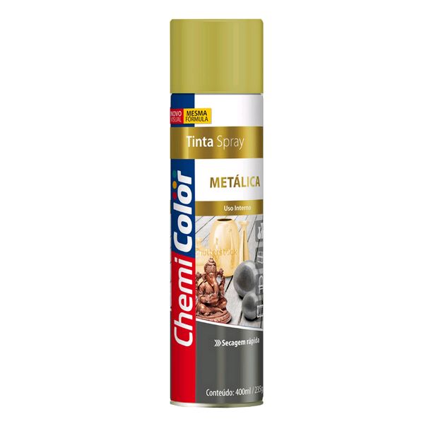 Spray Metálica Ouro 400ml - Chemicolor 