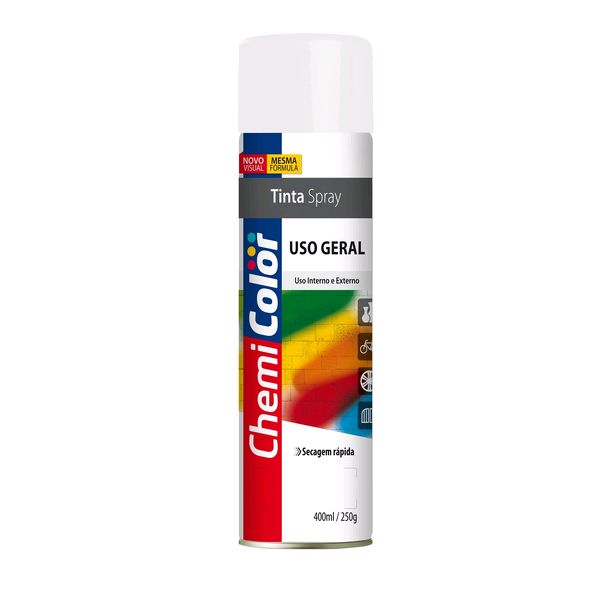 Spray Branco Fosco 400ml - Chemicolor 