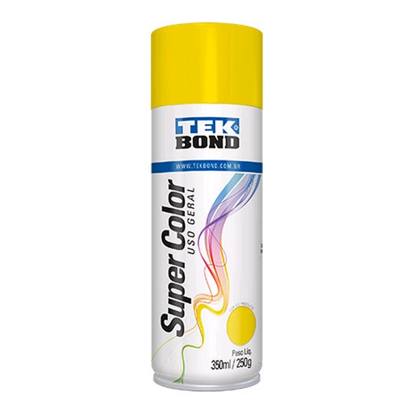 Tinta Spray Uso Geral Amarelo 350ml - Tekbond 