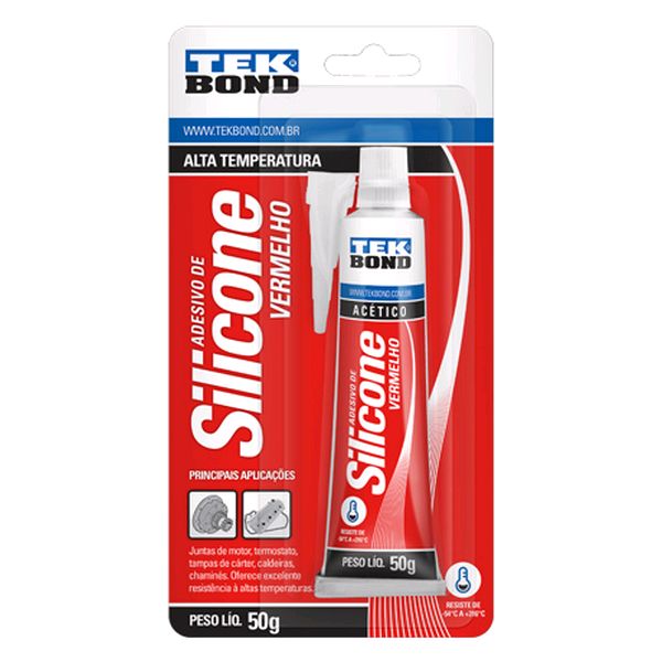 Silicone Alta Temp. Vermelho 50g - Tekbond 