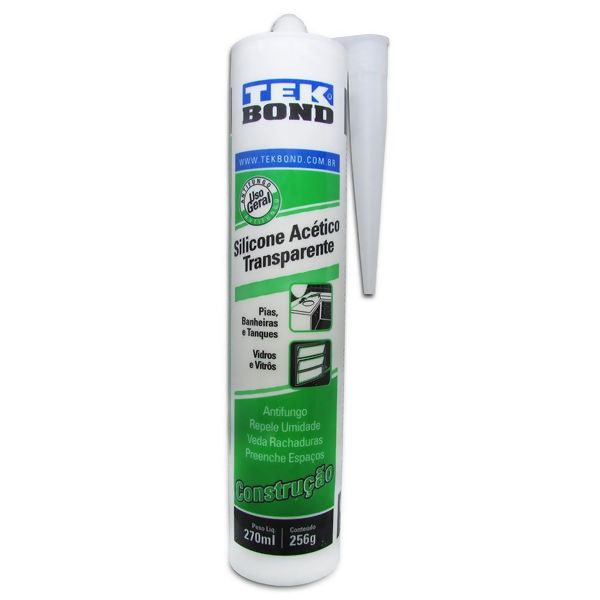 Silicone Acético Incolor 256g - Tekbond