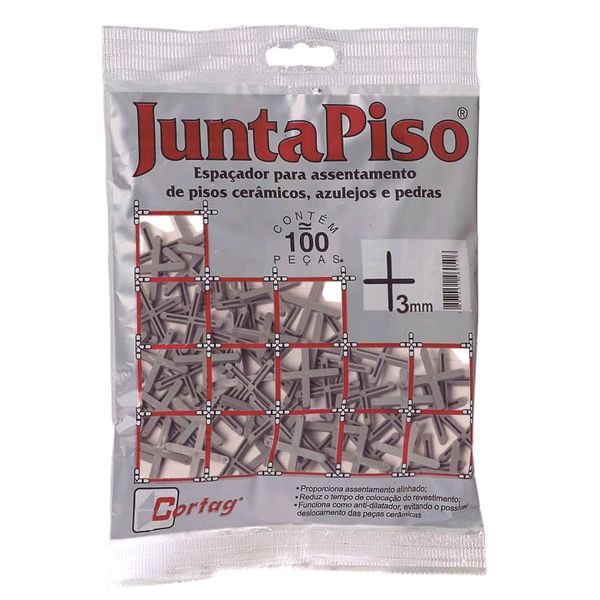 Espaçador para Pisos Juntapiso 3mm c/100 peças - Cortag