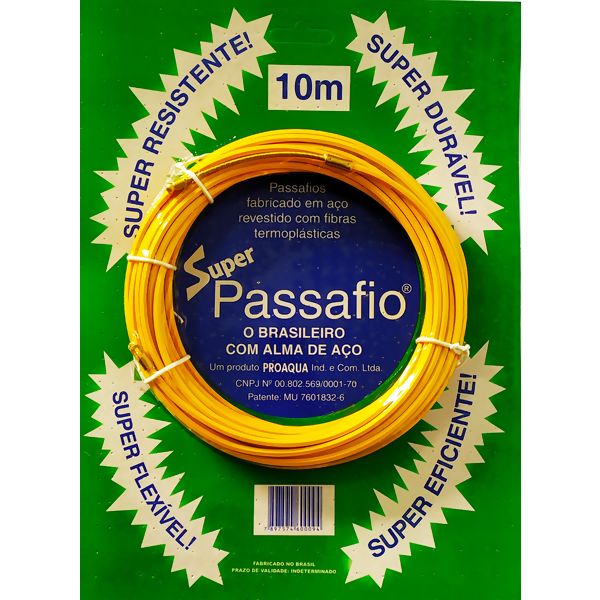 Passa Fio Nylon com Alma de Cabo de Aço 10m - Proaqua