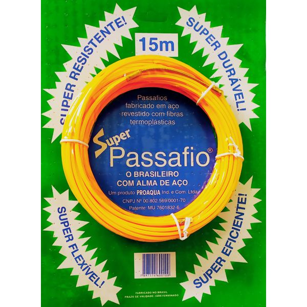 Passa Fio Nylon com Alma de Cabo de Aço 15m - Proaqua