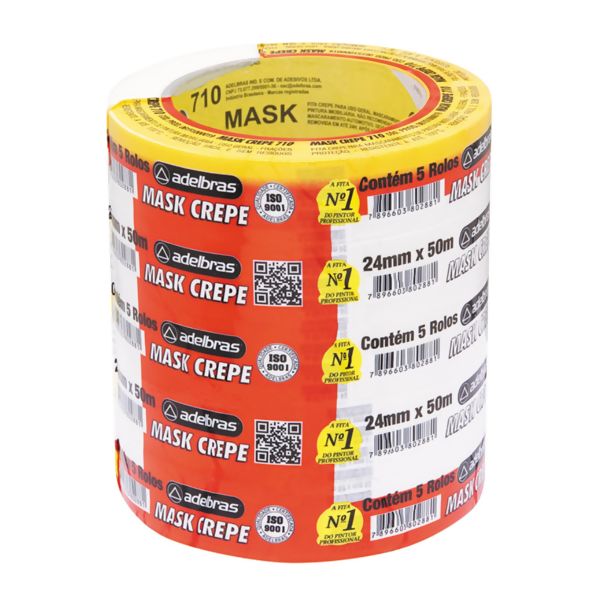 Fita Crepe Mask 24mm X 50m - Adelbras