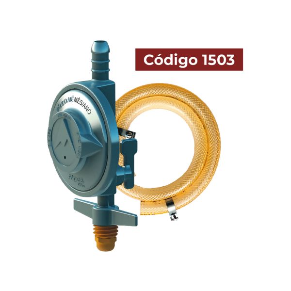Regulador de Gás 1503 com Mangueira de 1,20 Metros - Alpes