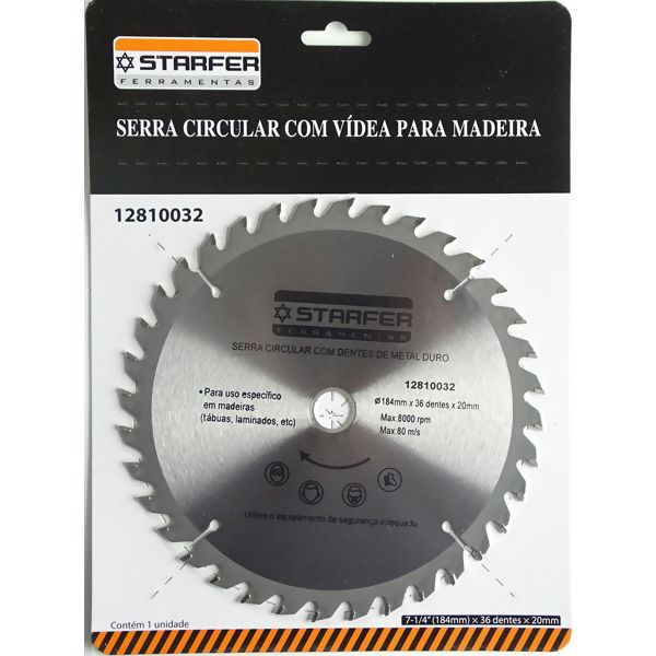 Serra Circular Widea 7.1/4X36X20 - Starfer