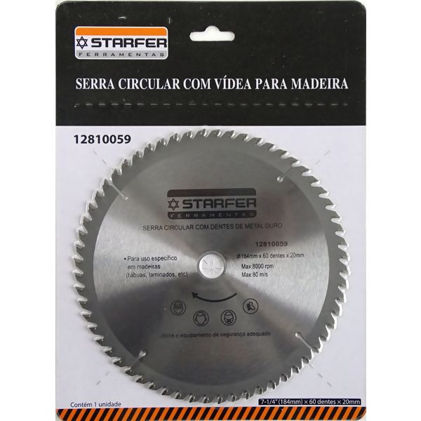 Serra Circular Widea 7.1/4X60X20 - Starfer
