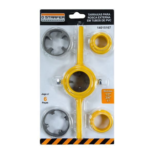 Tarraxa Externa para Tubos de PVC (Jogo com 6 Peças) - Starfer